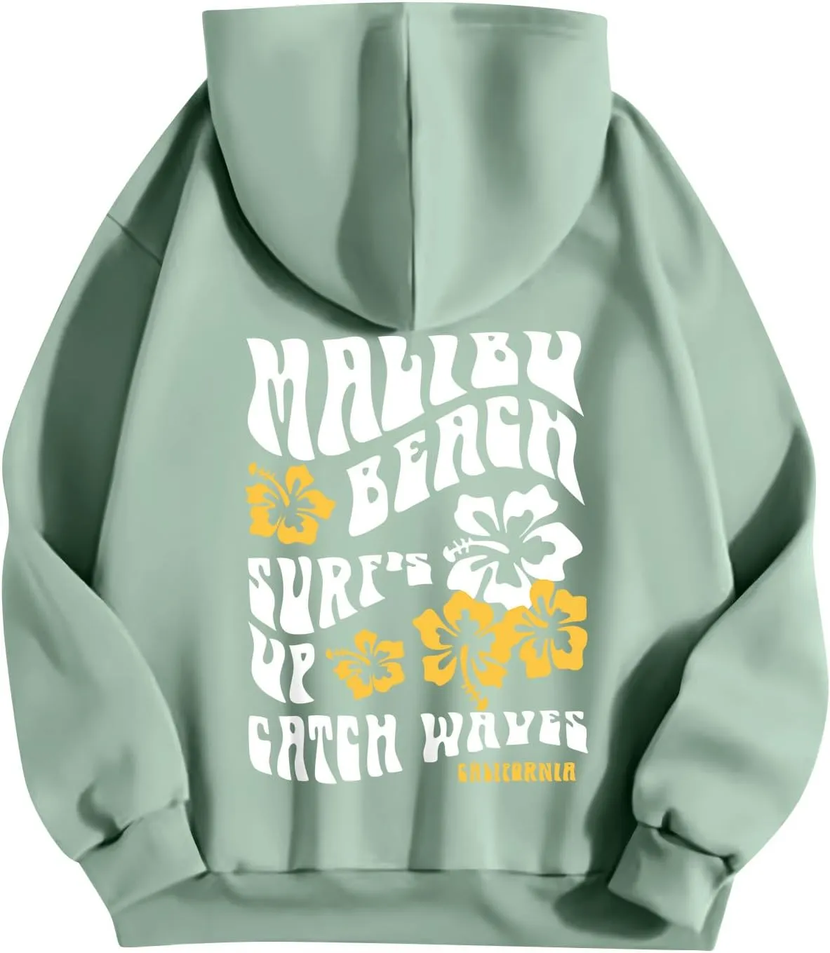 Pink Palm Puff Hoodie Letter Print Y2k Sweatshirt Trendy Preppy Sweatshirts for Teen Girls Cute Clothes