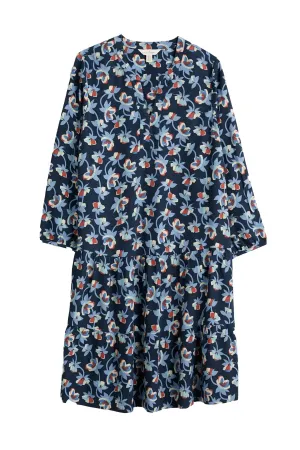 Proctor Tiered Dress - Hellebore Collage Maritime