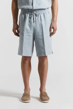 Pure linen Bermuda shorts