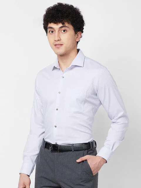 Raymond Men Grey Solid Contemporary Fit Cotton Wrinkle Free Formal Shirt
