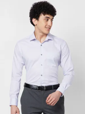 Raymond Men Grey Solid Contemporary Fit Cotton Wrinkle Free Formal Shirt