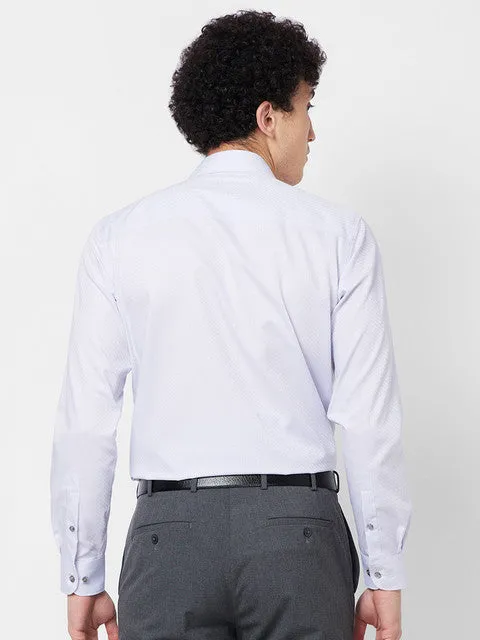 Raymond Men Grey Solid Contemporary Fit Cotton Wrinkle Free Formal Shirt
