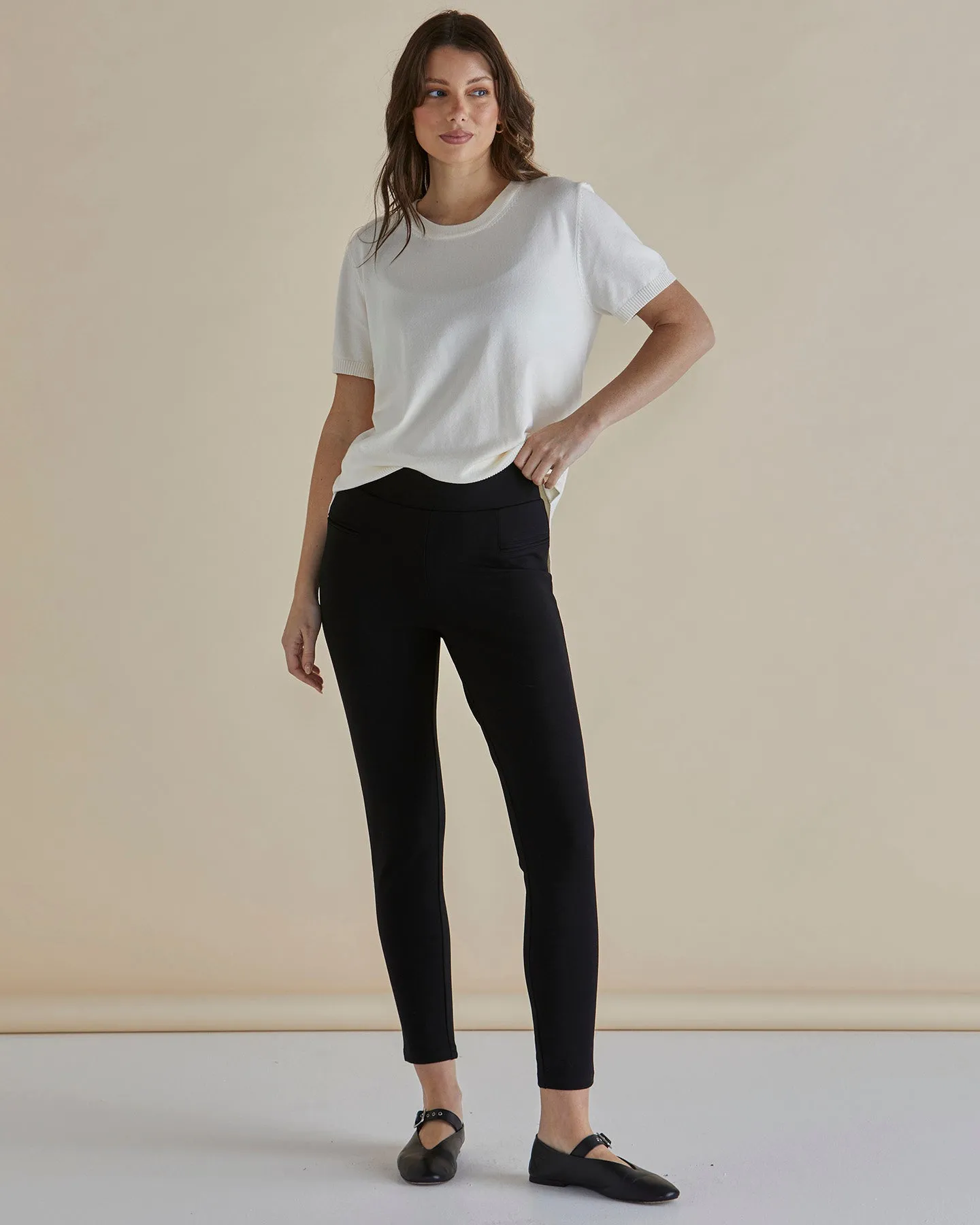 Robbie Knit Tee Cream