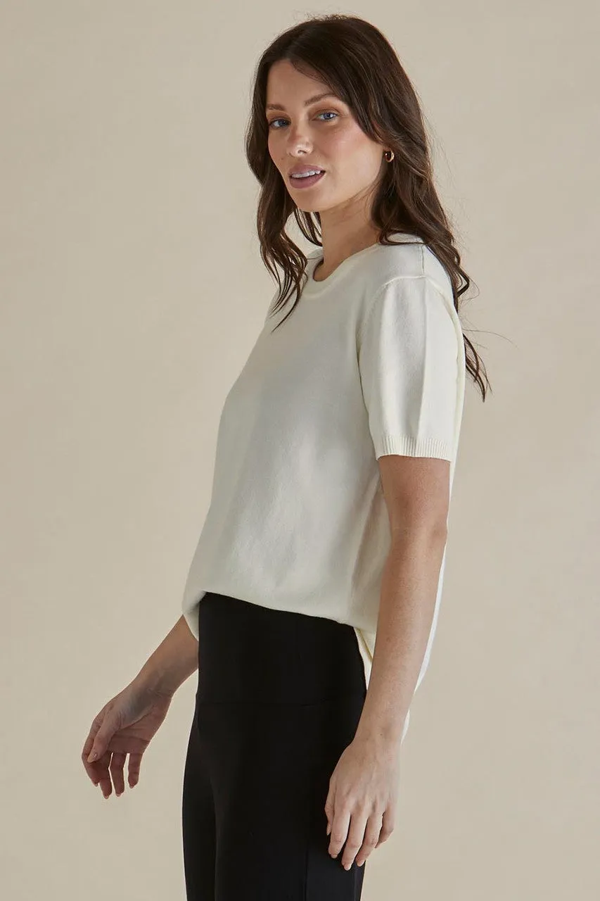 Robbie Knit Tee Cream
