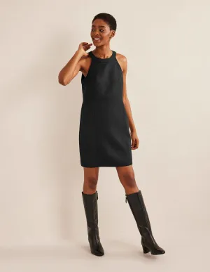 Sleeveless Mini Shift Dress-Black