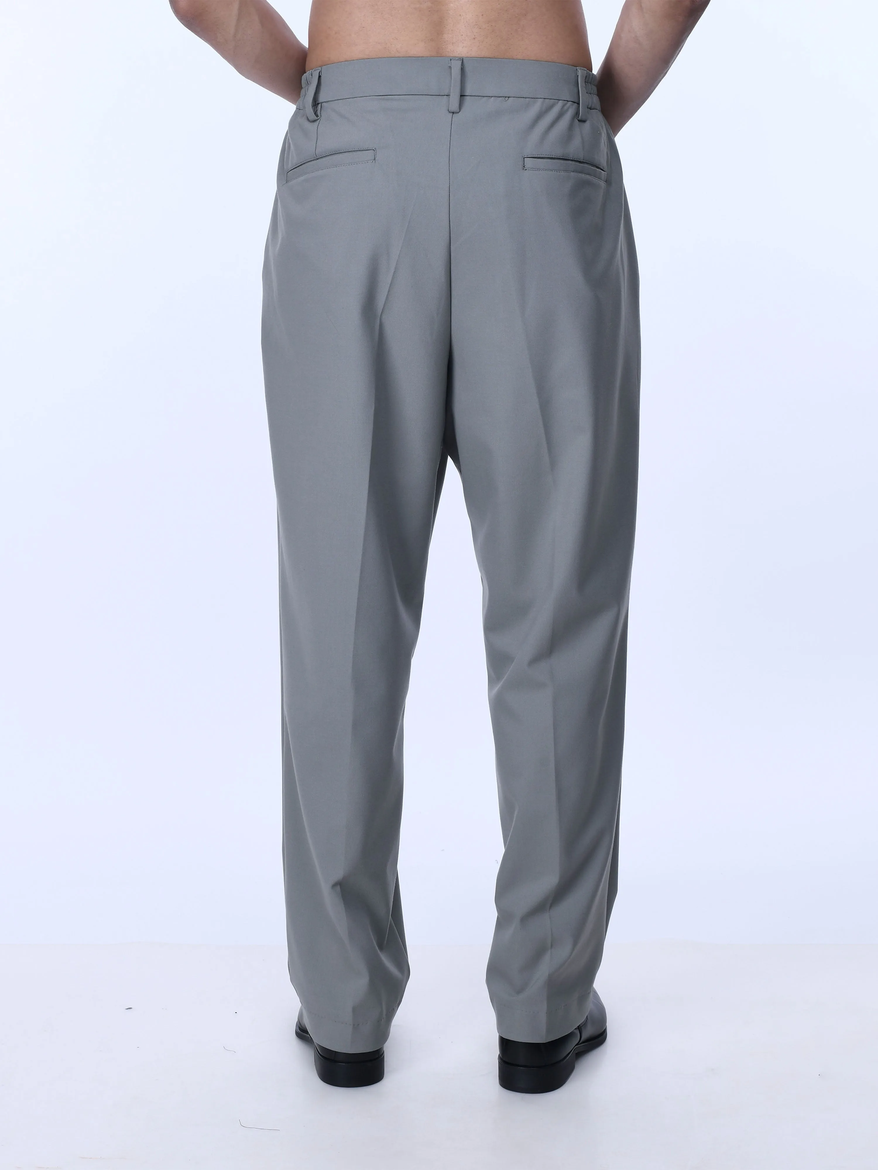 Soft Miracle Light Grey Relaxed Trousers