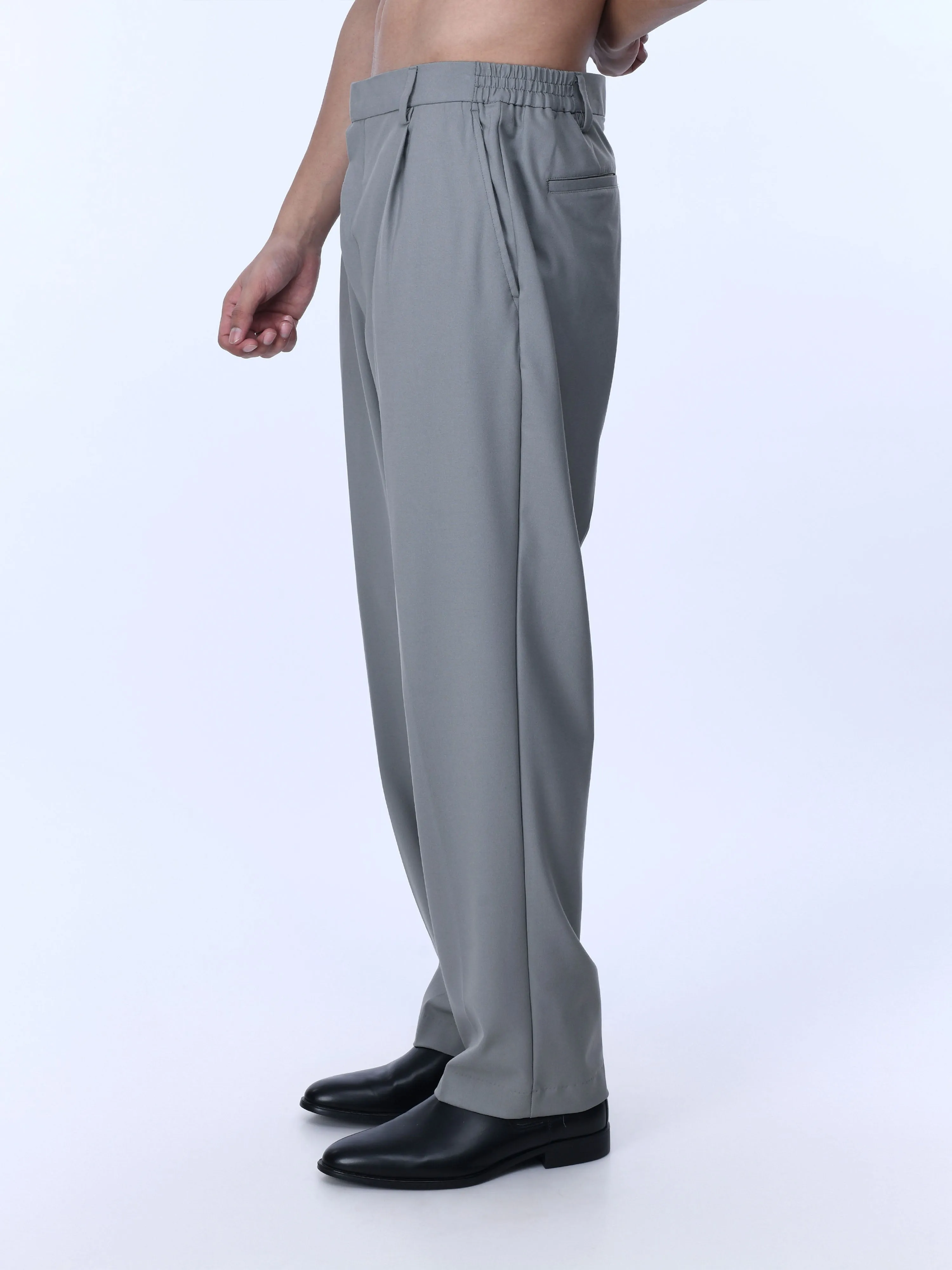 Soft Miracle Light Grey Relaxed Trousers