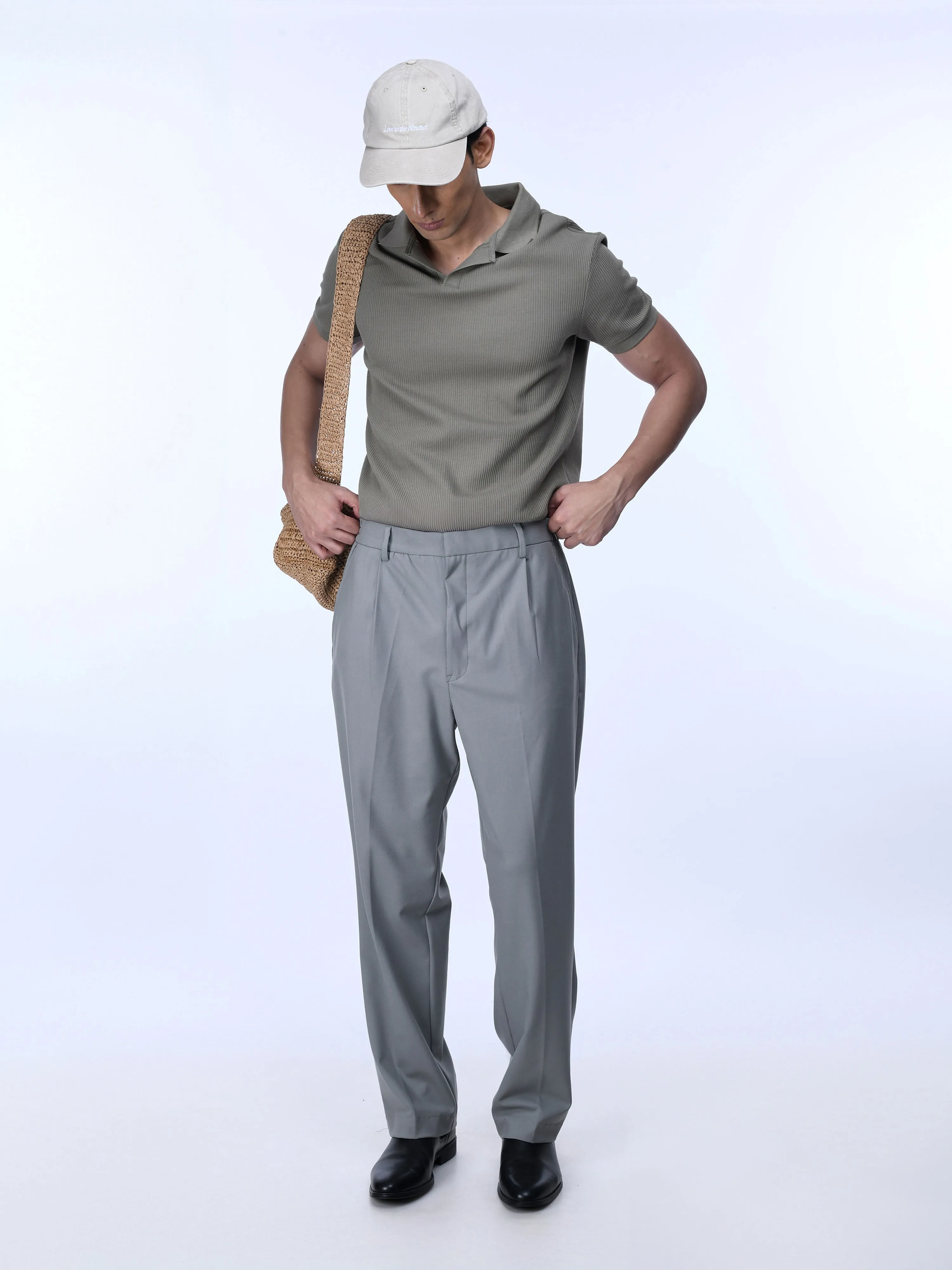 Soft Miracle Light Grey Relaxed Trousers
