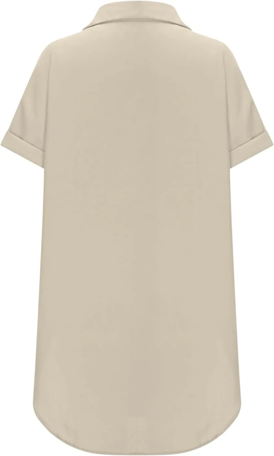 Summer Dresses for Women 2025 Lapel Neck Short Sleeve Shirt Dress Cotton Linen Button Down Mini Dress with Pockets