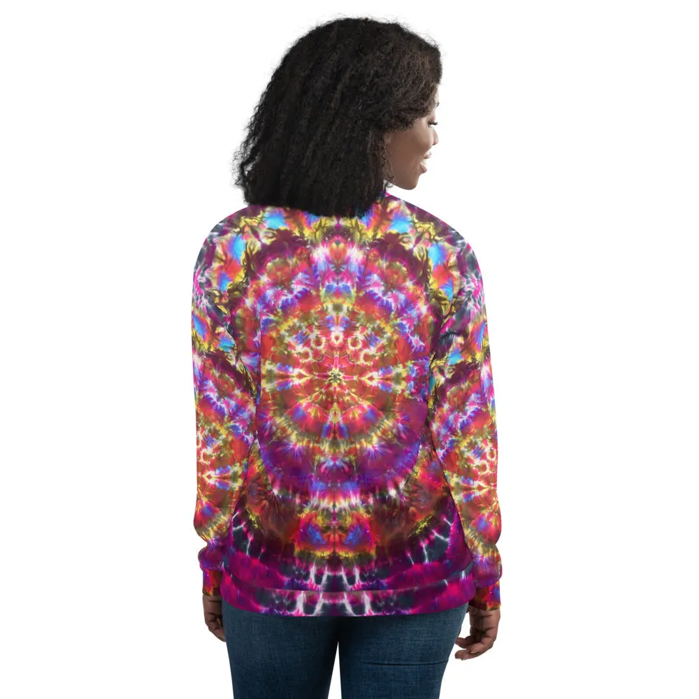 'Transcendant Orchidaceae' Unisex Bomber Jacket (Polyester)
