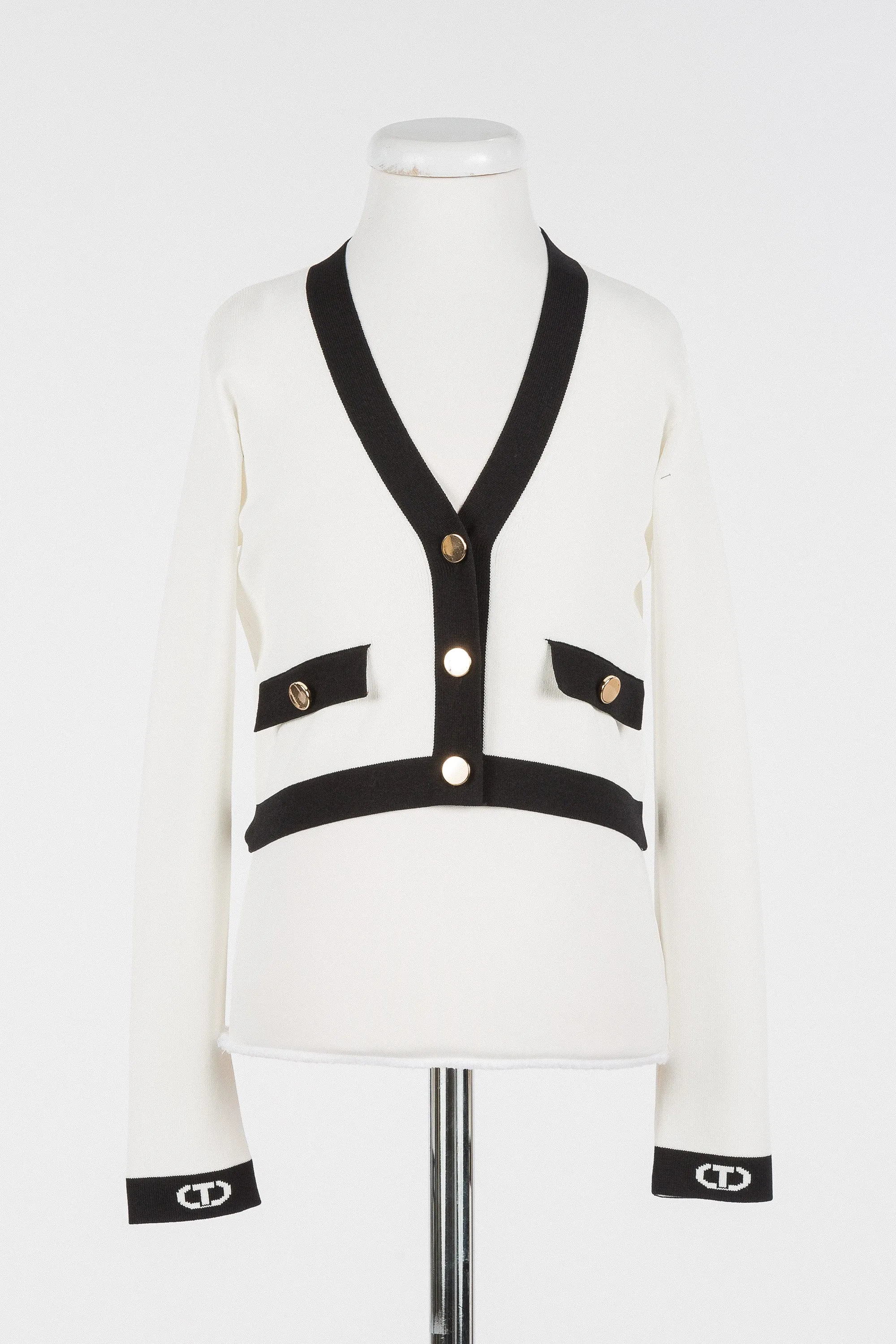 Twinset Ice   Black Cardigan