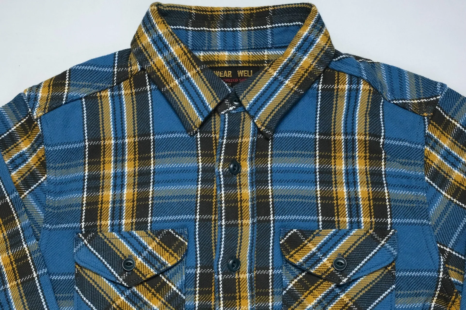 UES 14oz Heavyweight Selvage Flannel Workshirt (Stormy Sky)