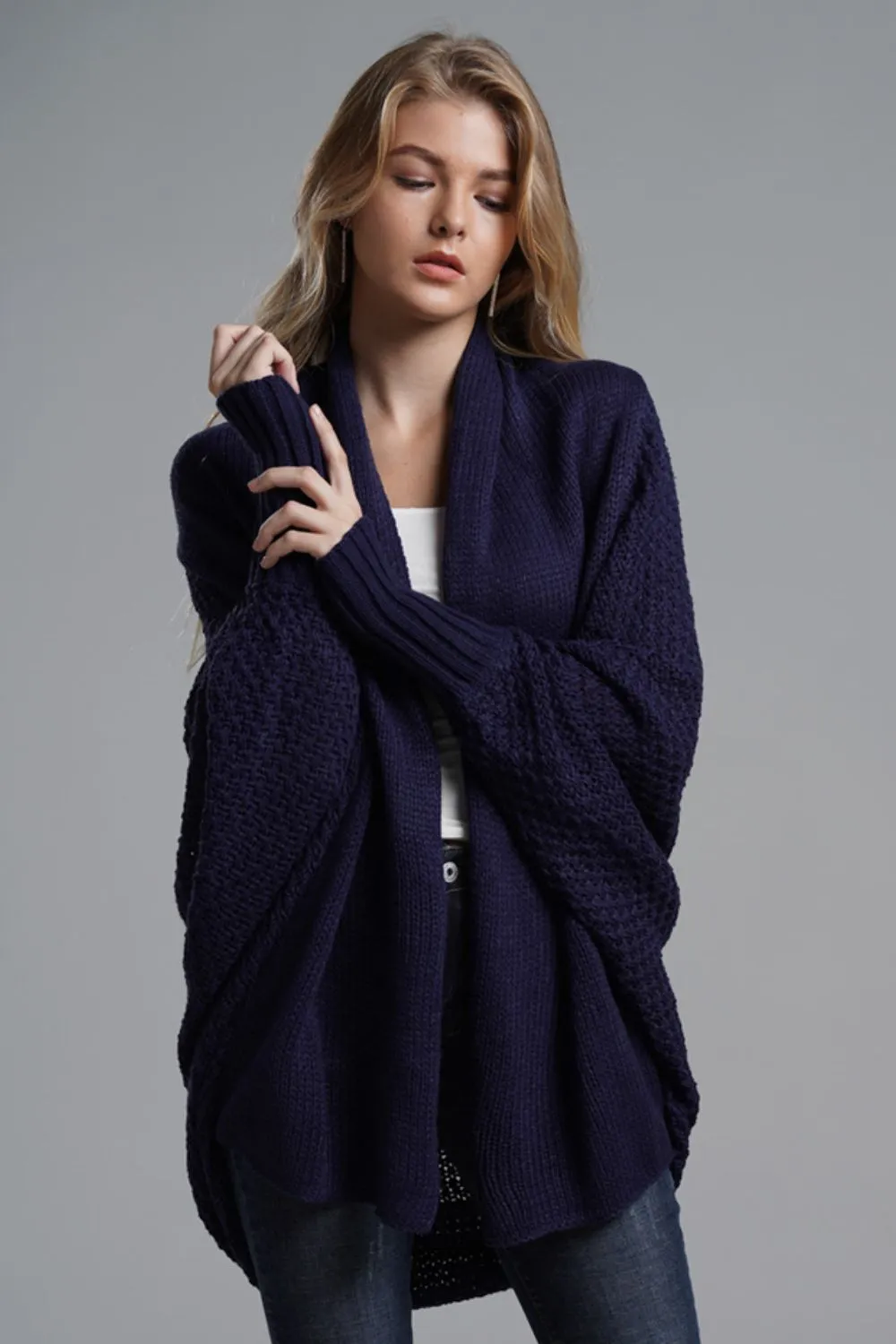 Women's Cardigan with Dolman Sleeves