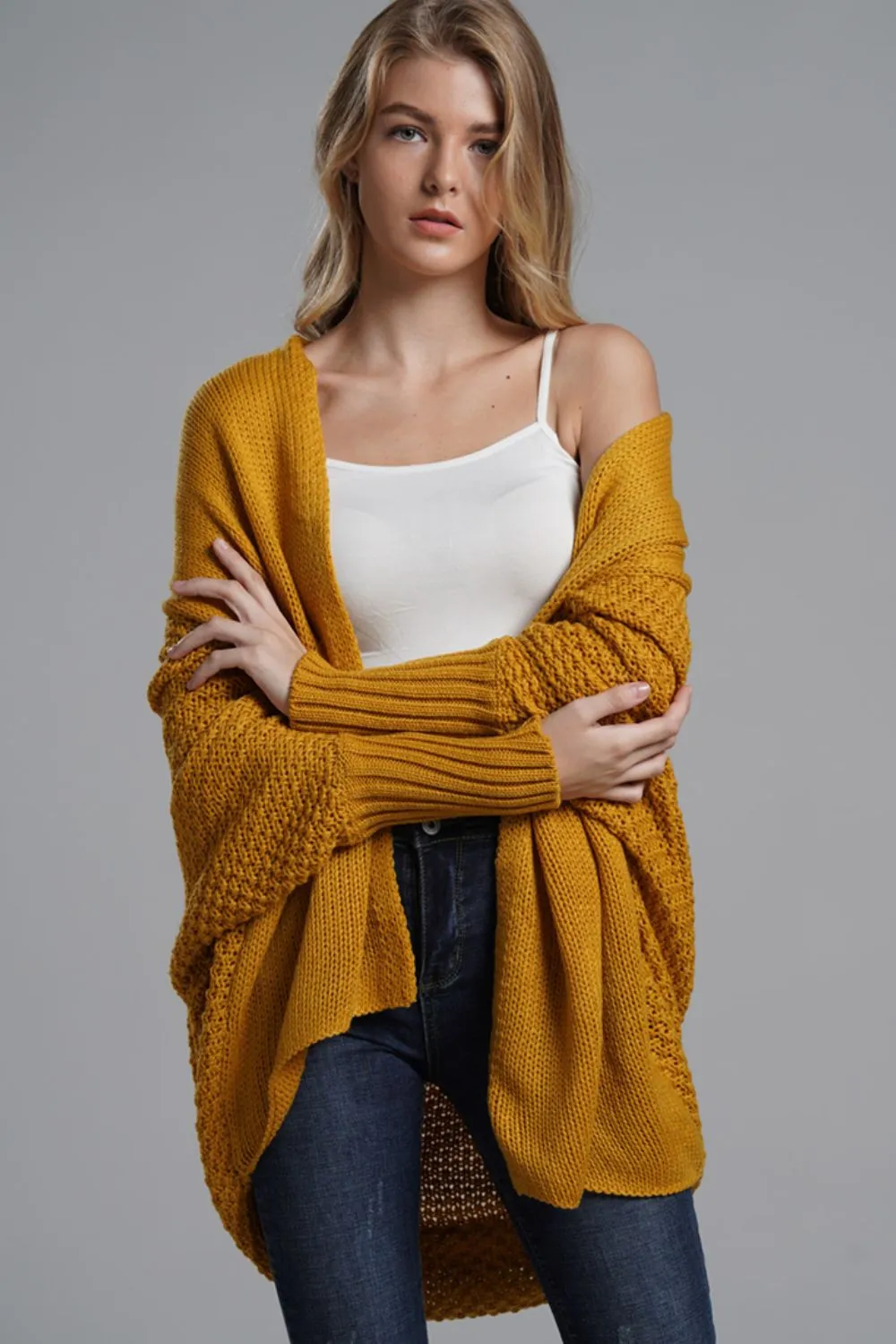 Women's Cardigan with Dolman Sleeves