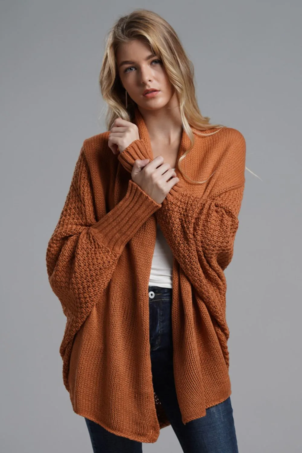 Women's Cardigan with Dolman Sleeves