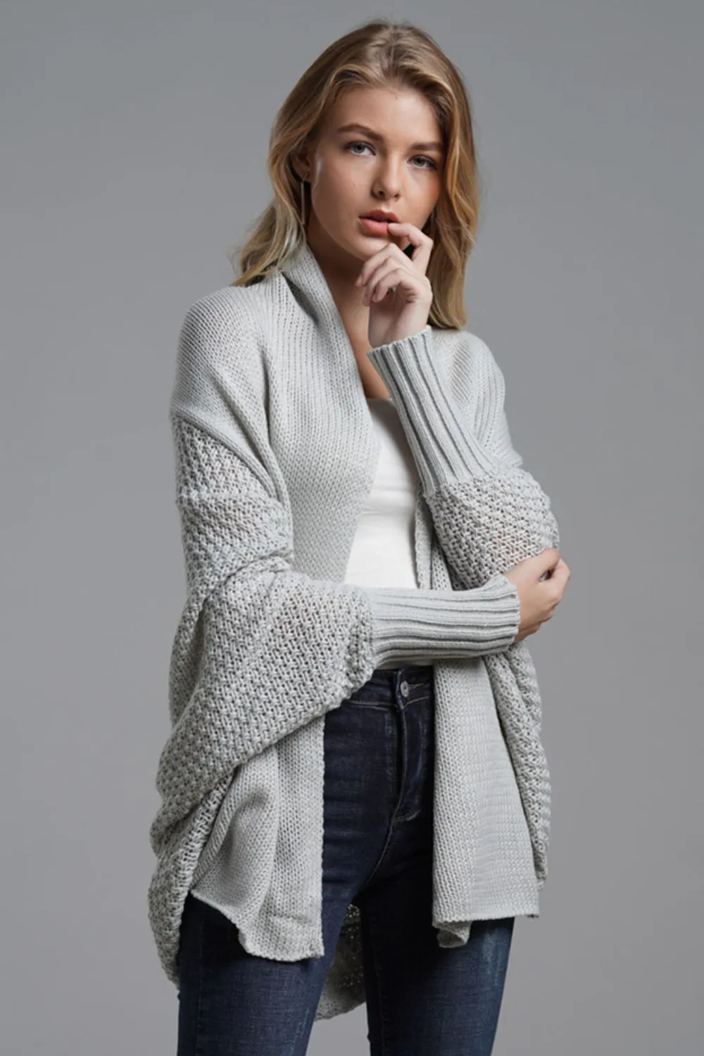 Women's Cardigan with Dolman Sleeves