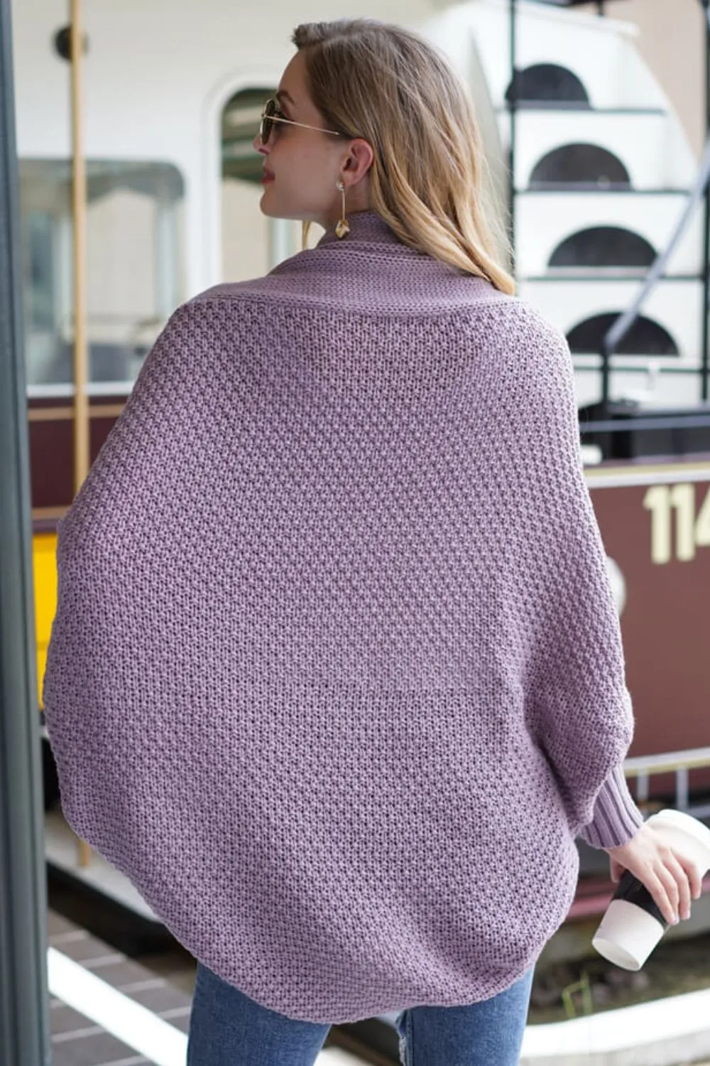 Women's Cardigan with Dolman Sleeves