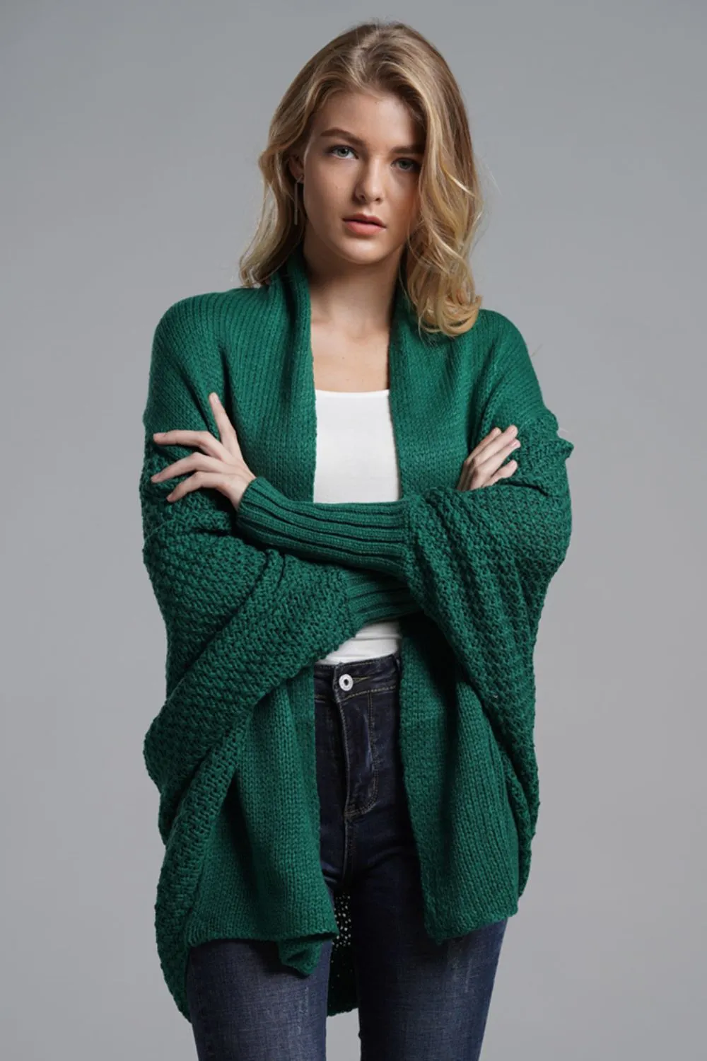 Women's Cardigan with Dolman Sleeves