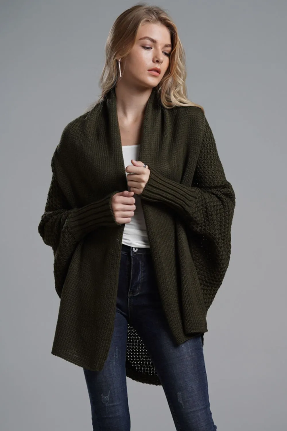 Women's Cardigan with Dolman Sleeves