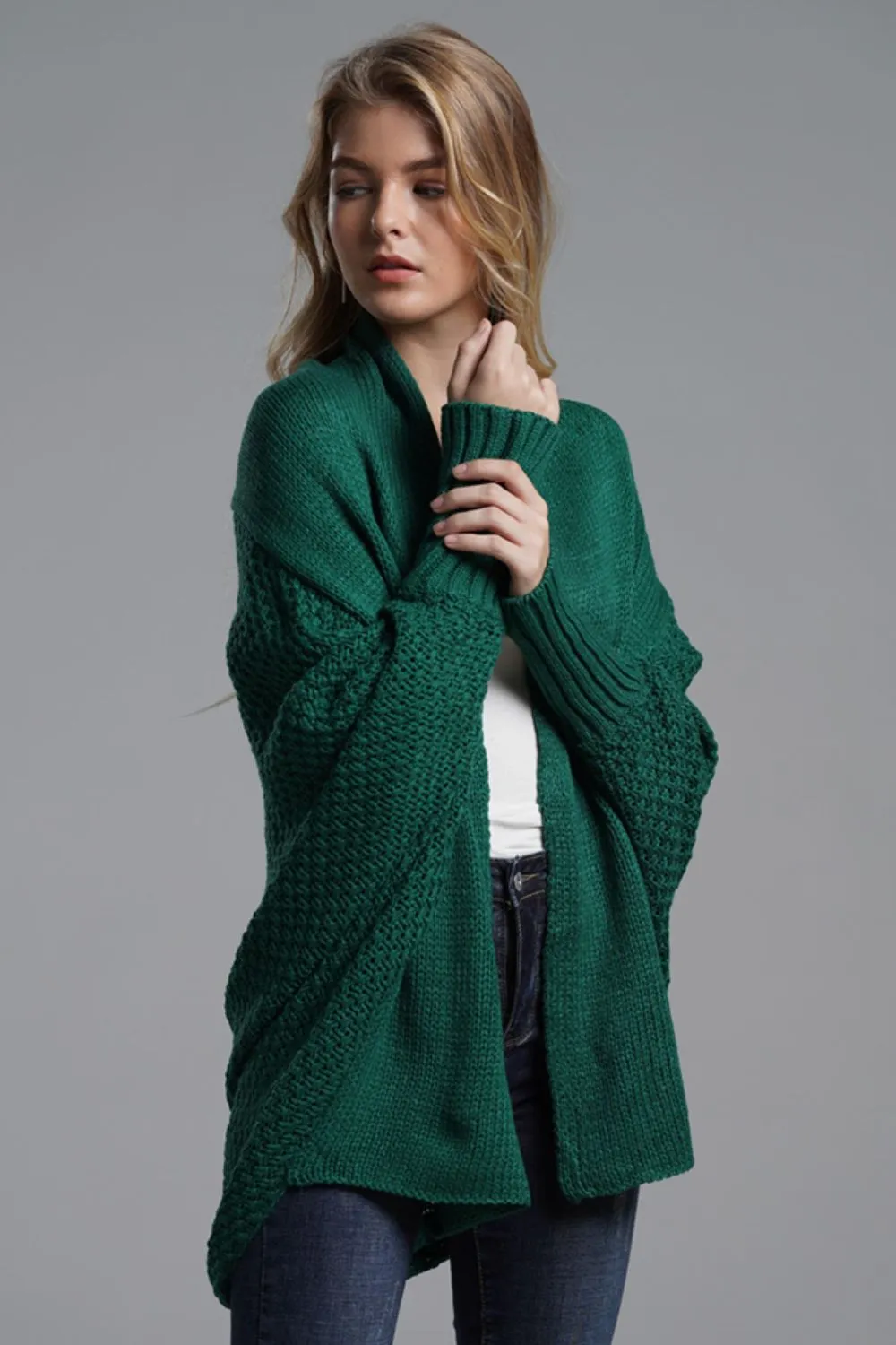 Women's Cardigan with Dolman Sleeves