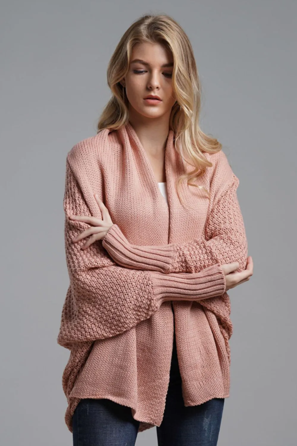 Women's Cardigan with Dolman Sleeves