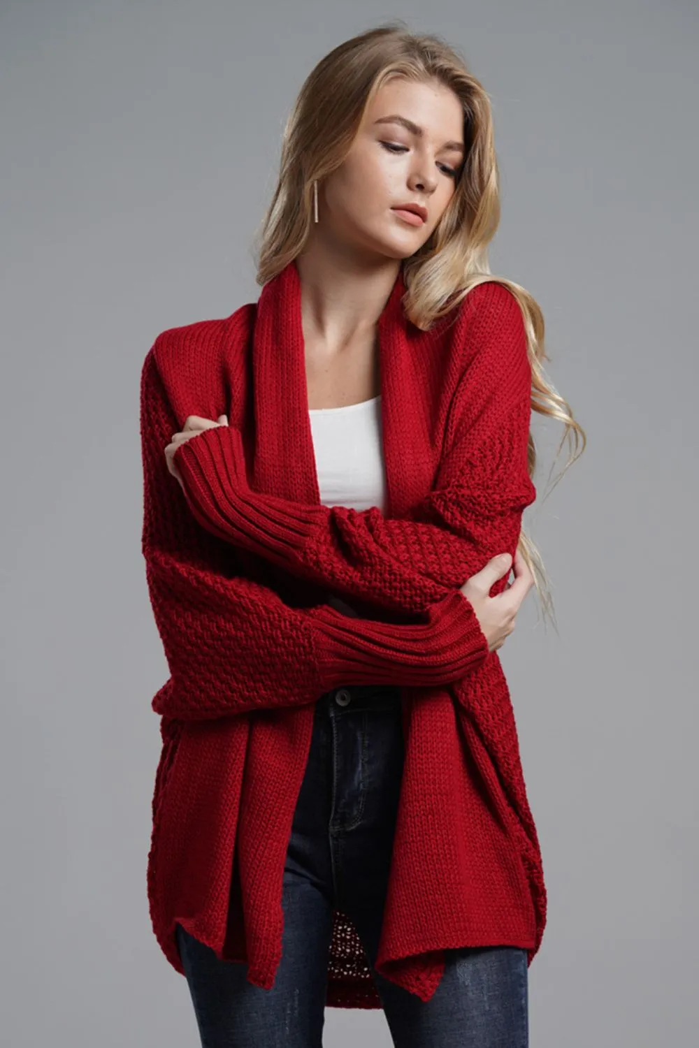 Women's Cardigan with Dolman Sleeves