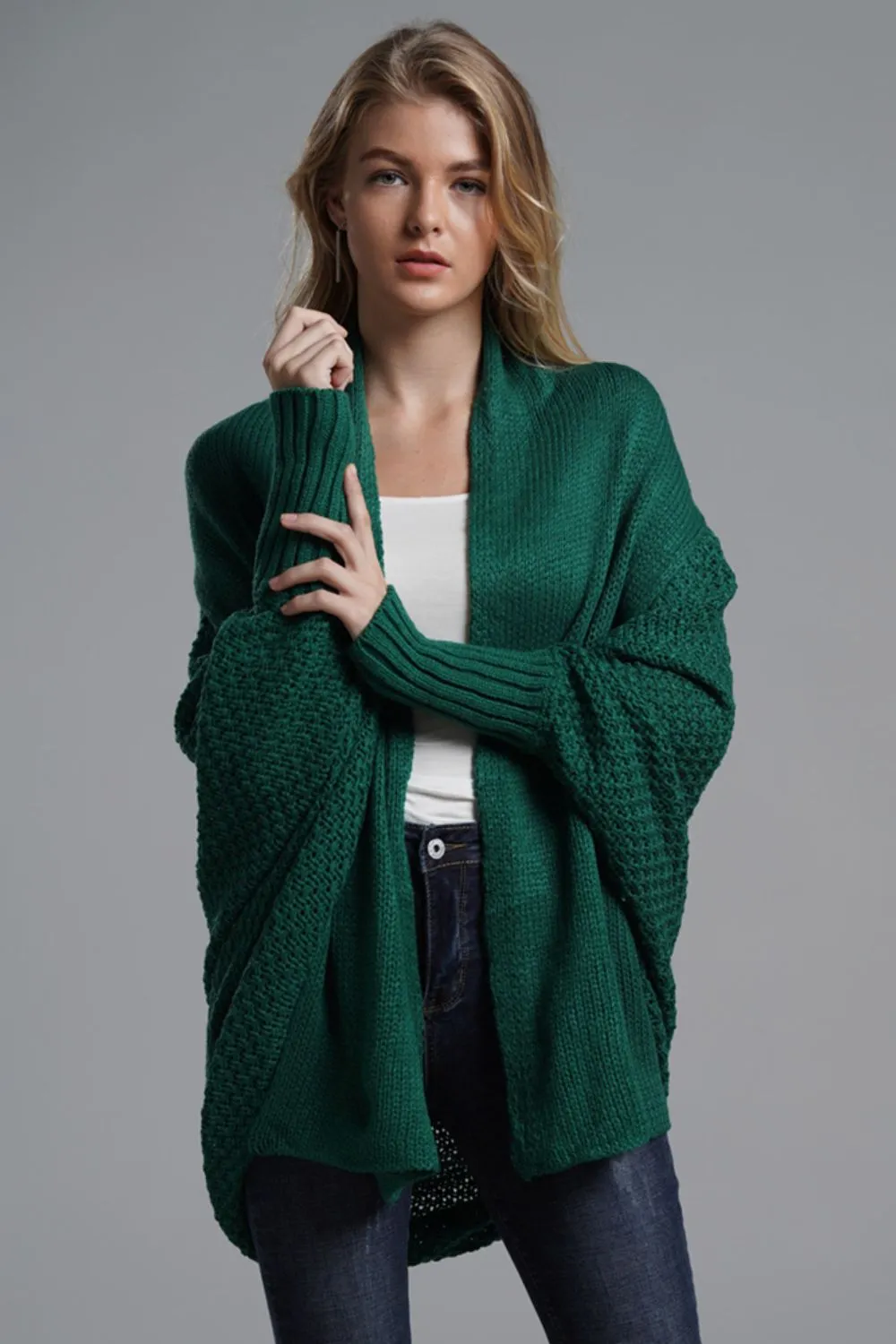Women's Cardigan with Dolman Sleeves