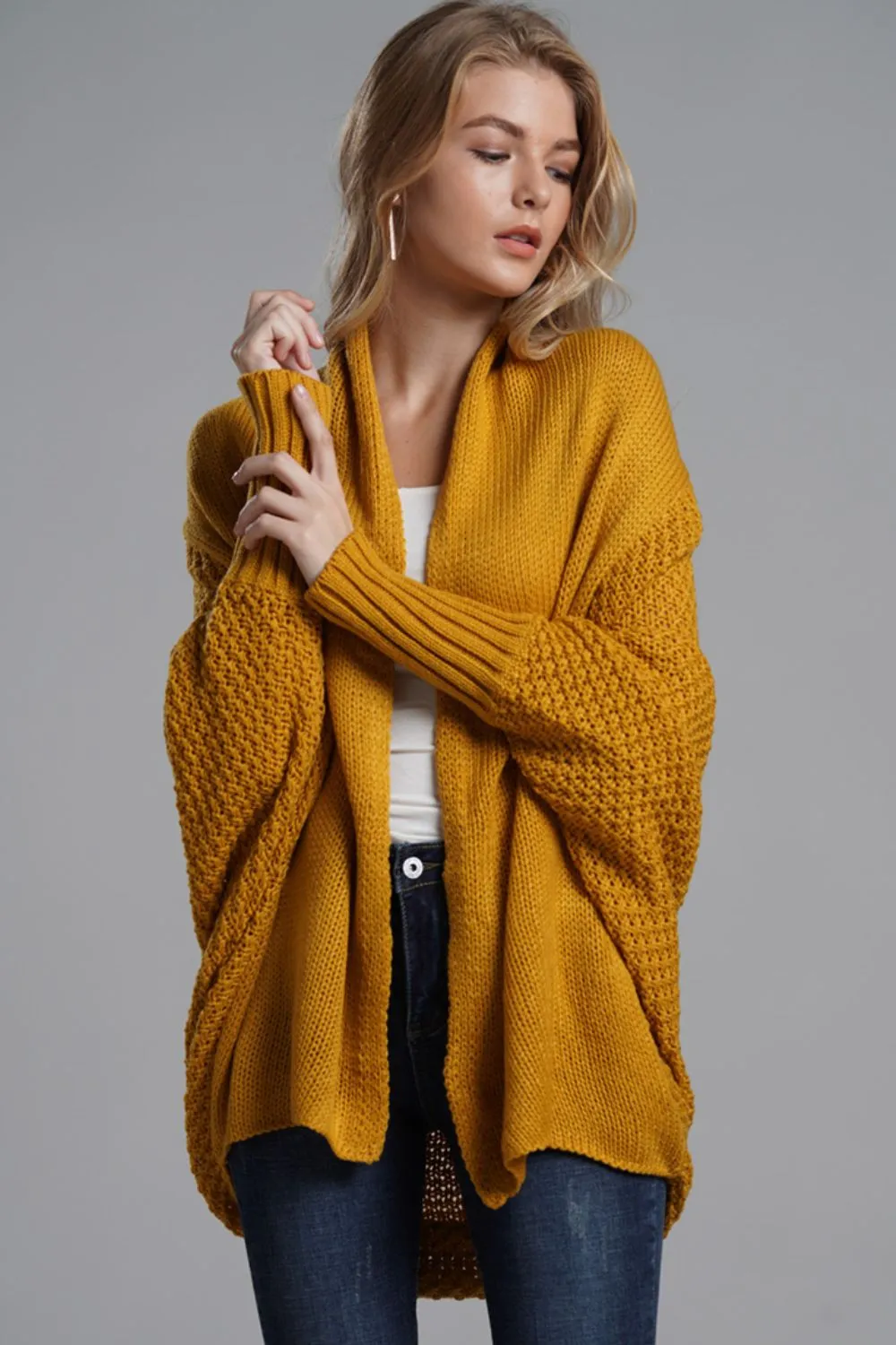 Women's Cardigan with Dolman Sleeves