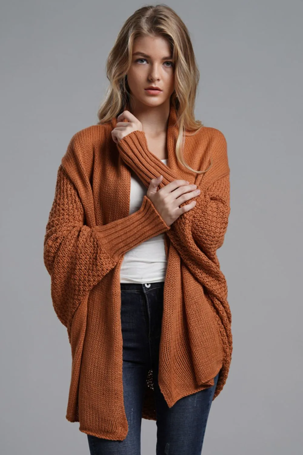 Women's Cardigan with Dolman Sleeves
