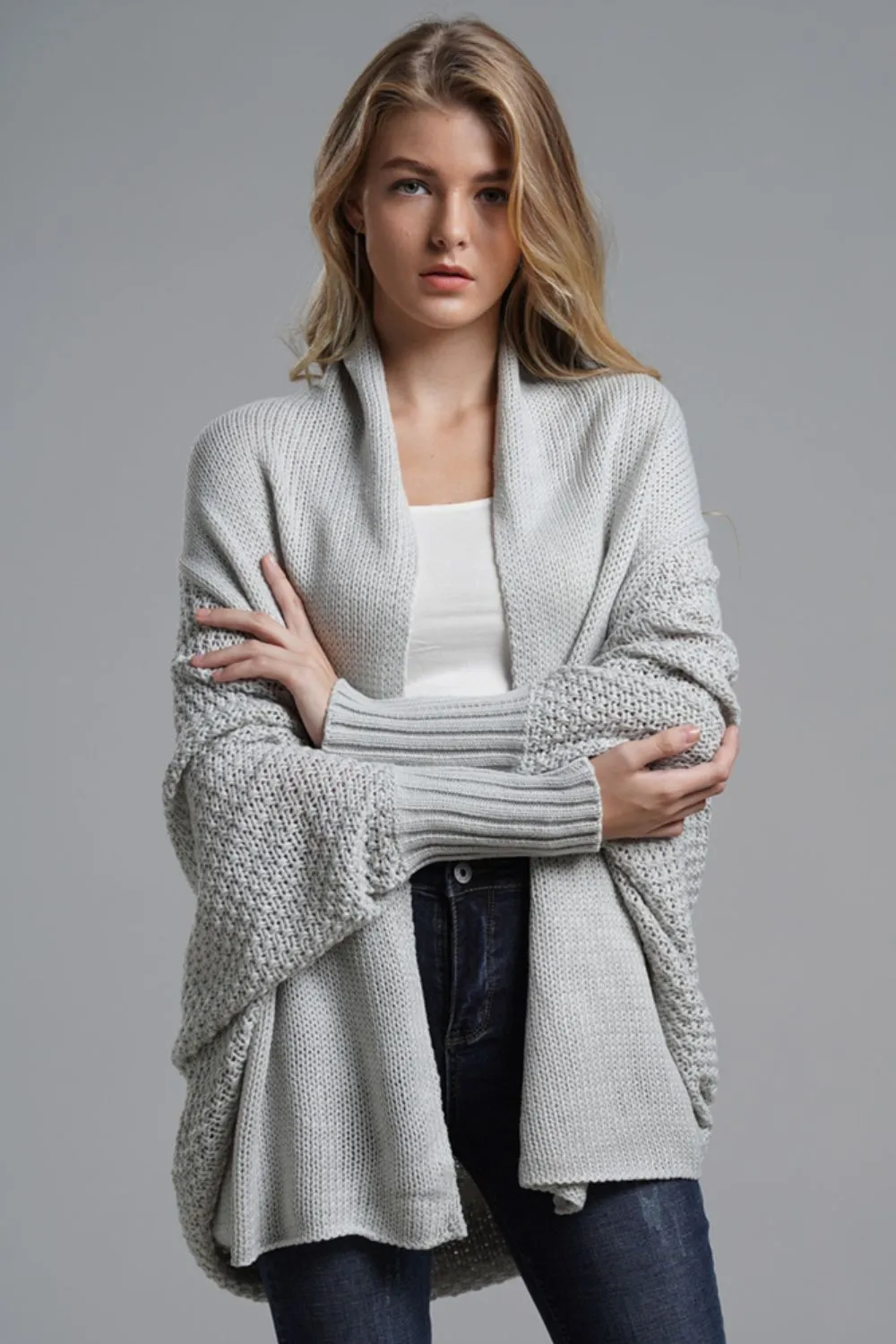 Women's Cardigan with Dolman Sleeves