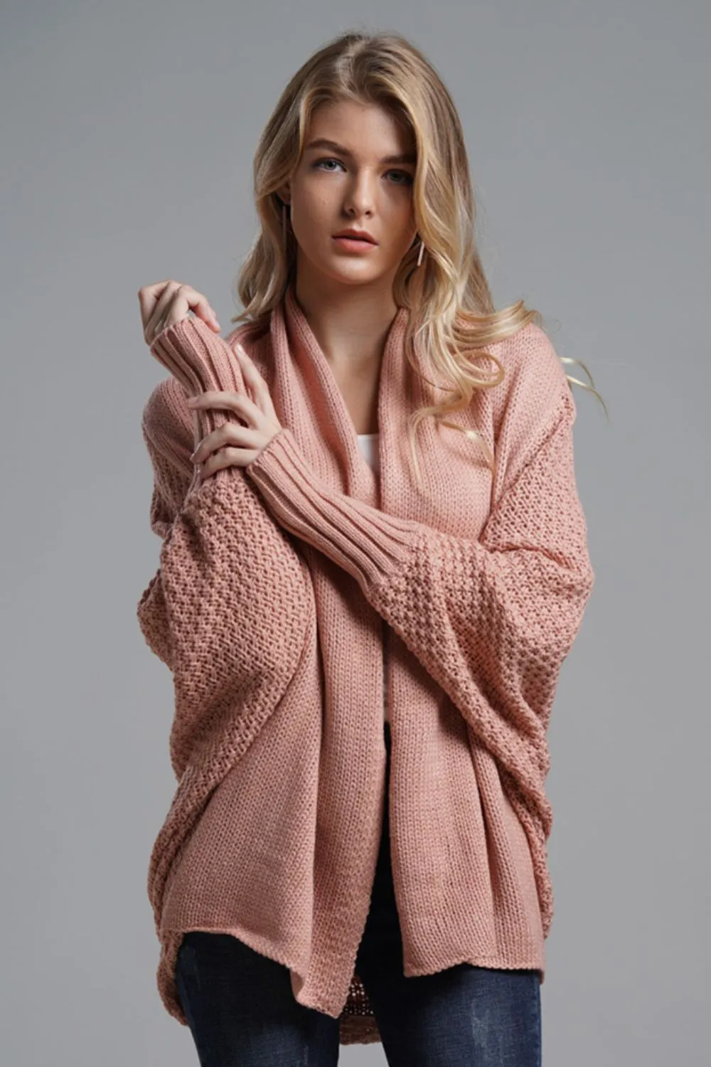 Women's Cardigan with Dolman Sleeves