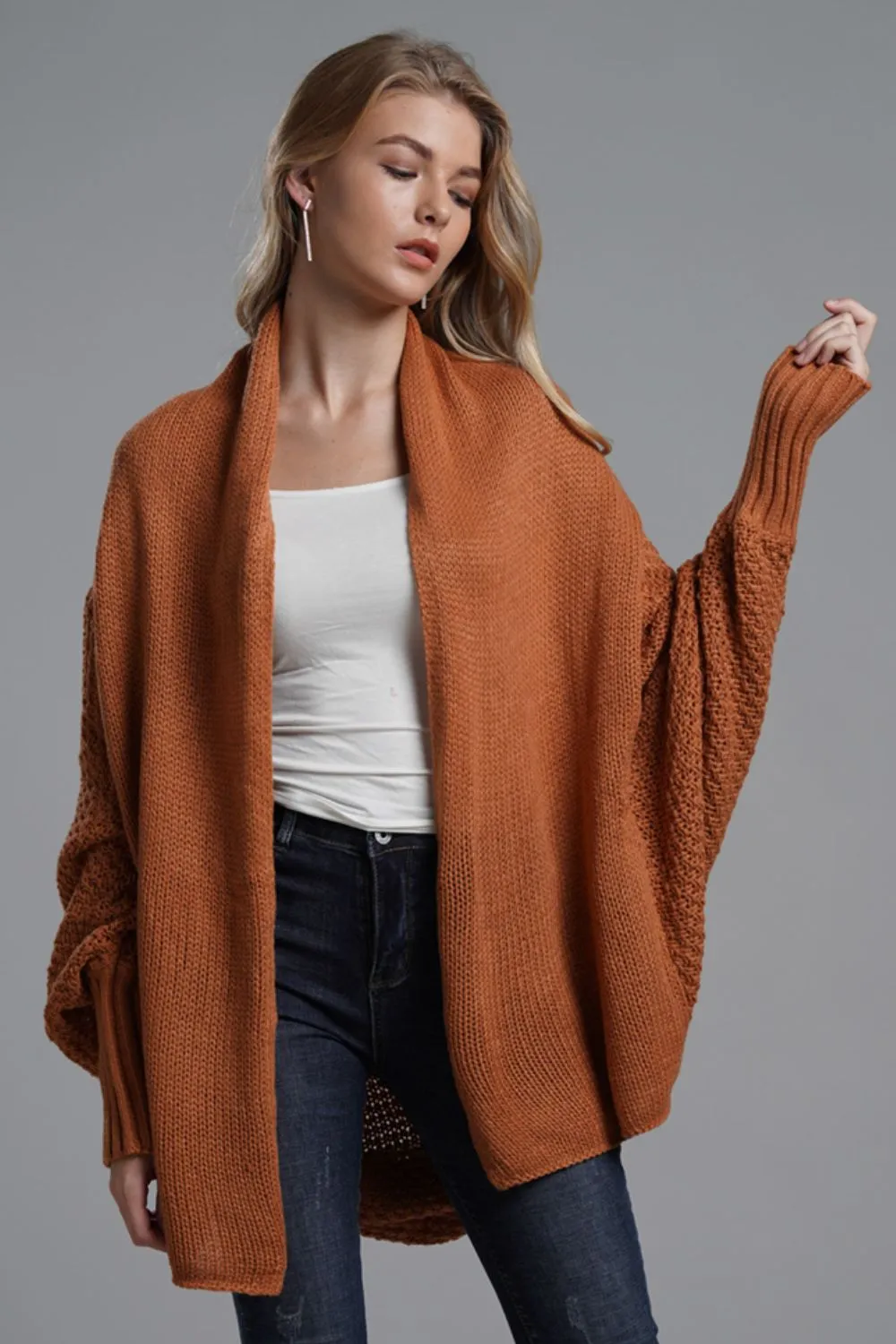 Women's Cardigan with Dolman Sleeves