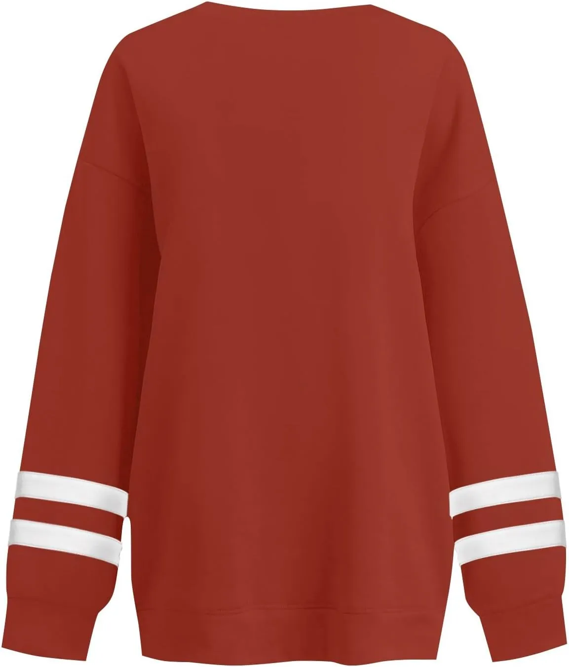 Women's Sweatshirts Loose Casual Trendy Long Sleeve Striped Printed Crew Neck Oversized Sports Sweatshirt Plus Size, S-5XL